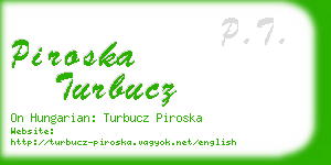 piroska turbucz business card